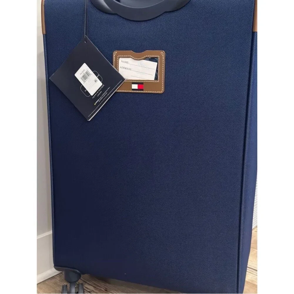 Tommy Hilfiger Luggage suitcase Logan Large Check-in Softside Spinner blue